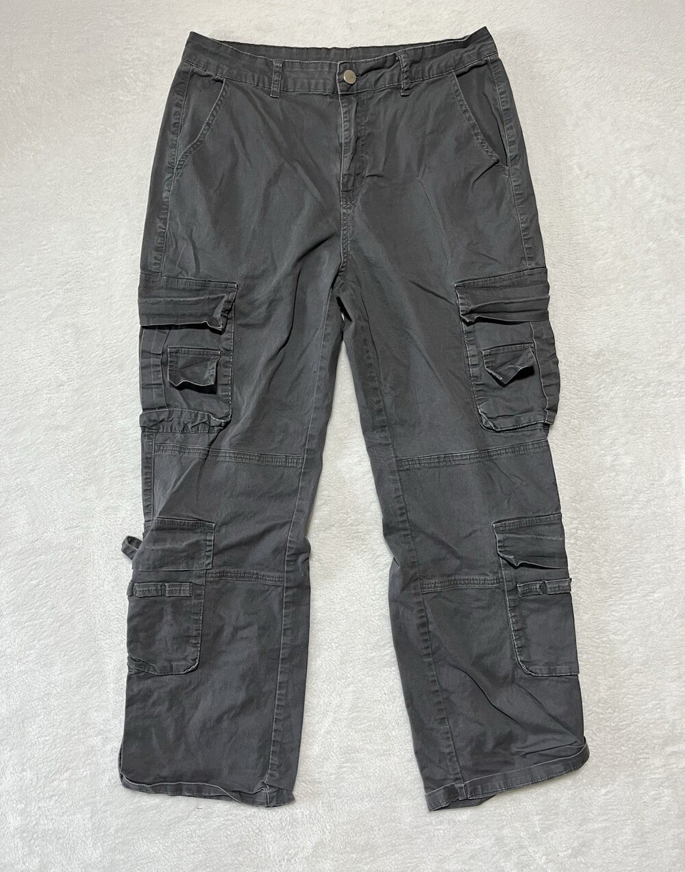 NVFelix Pants Womens Medium Grey Cargo Pockets Casual